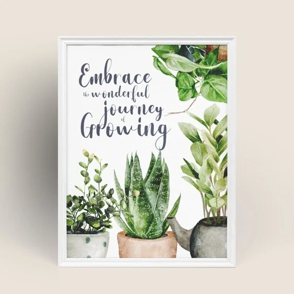 Watercolor Plants Botanical Wall Art Illustration Print Poster Unframed - Picture 9 of 9